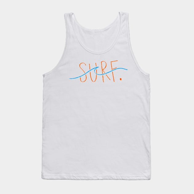 Surf Lettering Tank Top by AlishaMSchil